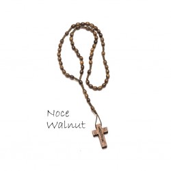 Oval walnut rosary Ø 6 mm....
