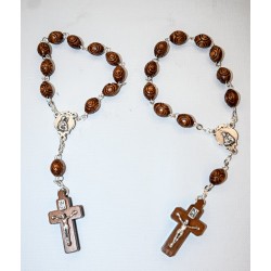 Walnut wood rosary decade -...