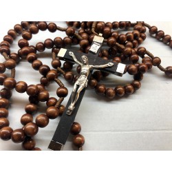 Dress rosary - walnut wood