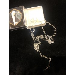 Silver rosary with Saint...