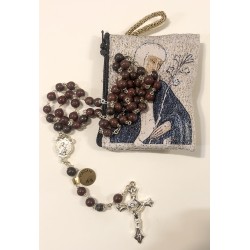Tuscan red marble rosary