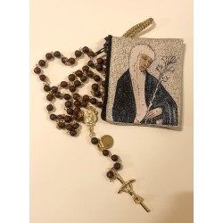 Rosary with Tuscan red...
