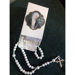 MM8 ROSARY IN WHITE WOOD...